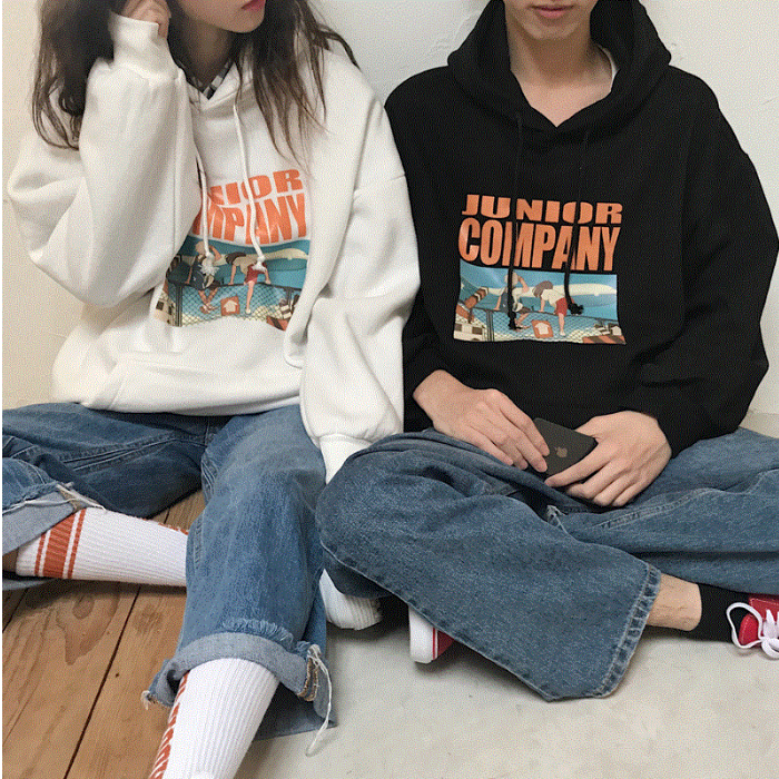 Fall / winter 2020 student loose class clothes Plush Hoodie trend