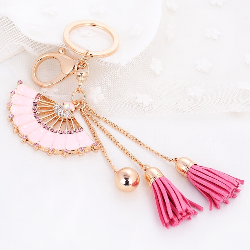 Tiktok, small fan, car key chain, female ins package pendant key chain ring Korea creative gift