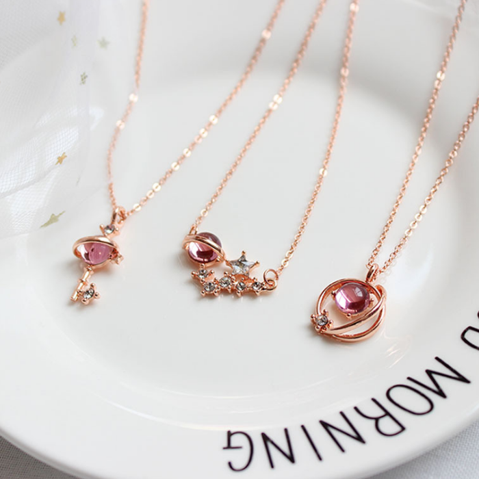 Dream Star Necklace rose gold female student Korean sweet versatile Bracelet clavicle chain best friend birthday gift items