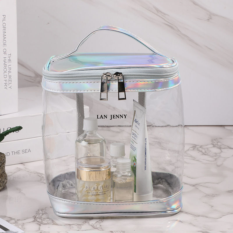 Waterproof transparent large capacity cosmetic bag