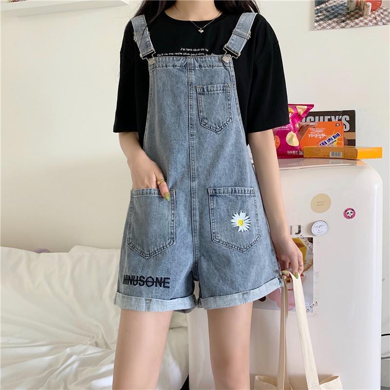 New fashionable and versatile 2020 summer wear Korean junior denim suspenders slim and slim