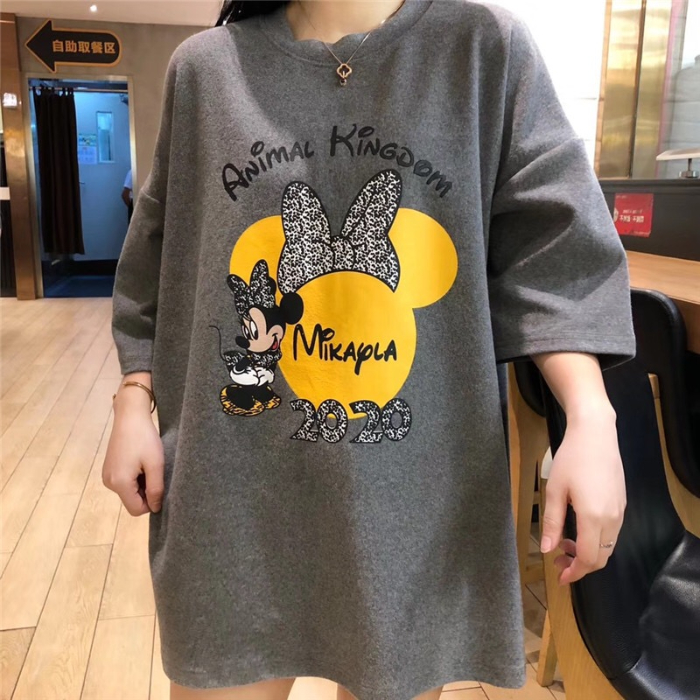 Network map spring 2020 new frosted thickened half sleeve female cartoon Mickey short sleeve T-shirt