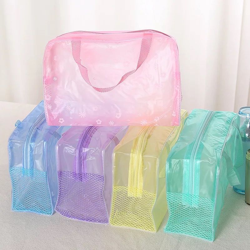 Washbag female transparent waterproof Travel Travel Portable large capacity children's cosmetics Bathroom Storage Bag