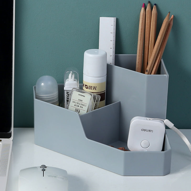 Desk storage box corner shelf student dormitory desk stationery penholder makeup brush multi grid sundry sorting box