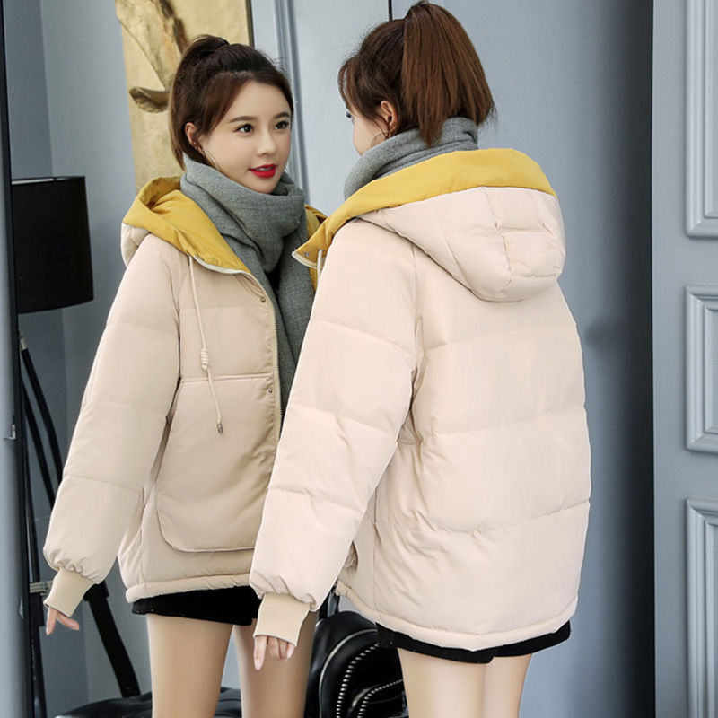 Down cotton padded jacket female short ins bread jacket Student Korean loose winter cotton padded jacket