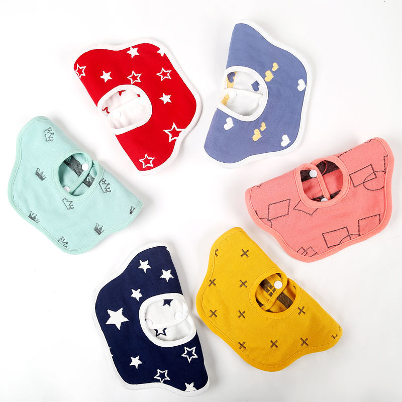 Saliva towel Cotton Baby Waterproof Bib Bib 360 degree rotation Newborn Baby Super Soft autumn and winter gauze
