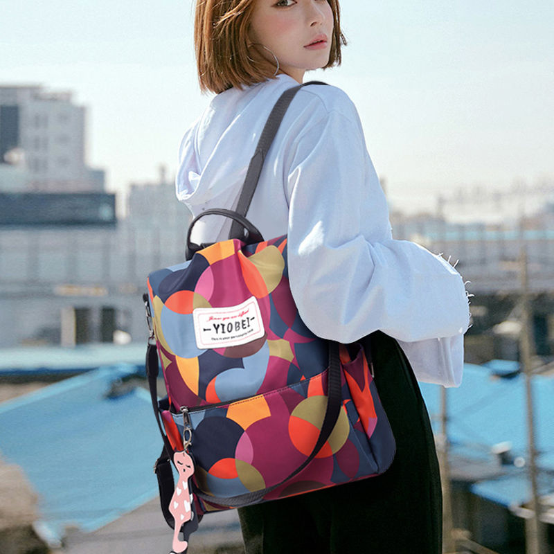 New Oxford Canvas Backpack women's Korean fashion anti theft large capacity schoolbag women's bag