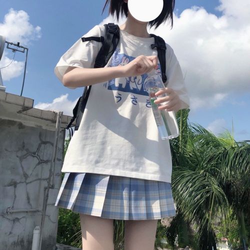 Summer yuansufeng cartoon rabbit short sleeve t-shirt female versatile Korean loose lovely girl top student fashion [end of February 28]