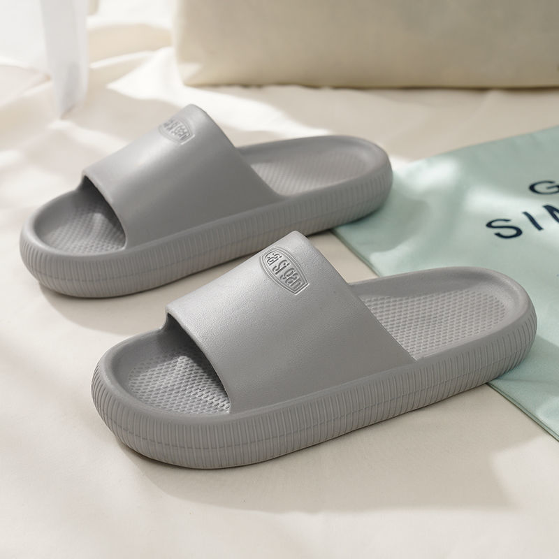Slippers men's summer outdoor home two slippers fashion couple slippers bathroom antiskid slippers thick bottom one line slipper men