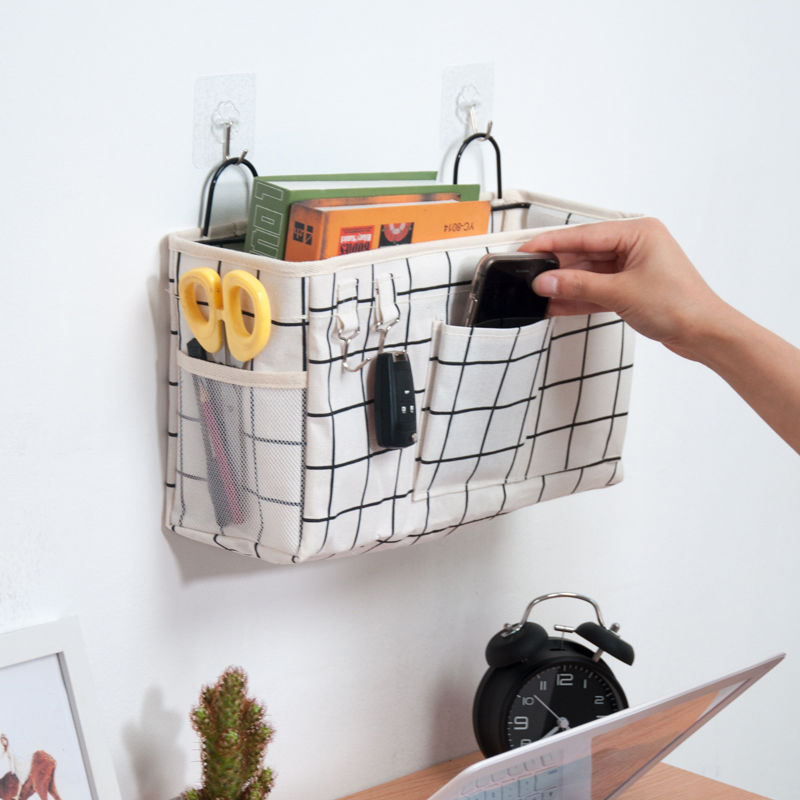 Students use wall hanging sundry storage bag desk storage bag hanging bag large capacity storage bag hanging wall storage bag