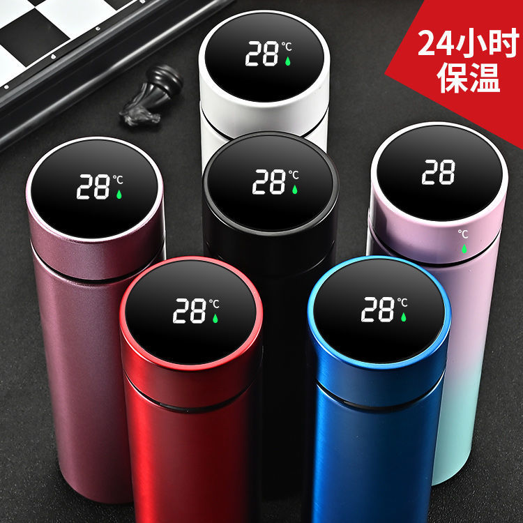 Intelligent 304 insulated cup stainless steel large capacity Tea Cup Korean portable business lovely water cup for boys and girls