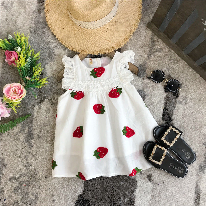 Girls' dress western style summer dress children's fashion 1 fashion girl 2 skirt children 3 princess skirt cute 0-4 years old