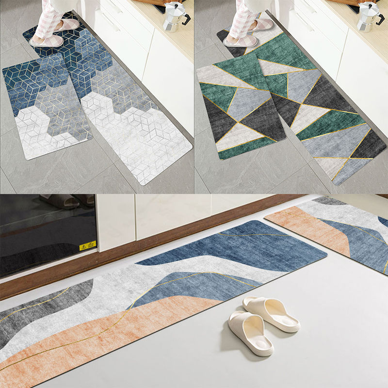 Kitchen floor mat anti slip absorbent door mat bedroom door mat toilet floor mat household door mat