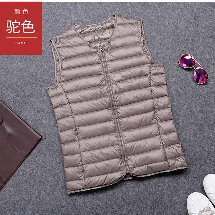 2020 90% down round neck short waistcoat for men and women