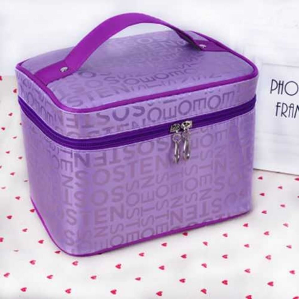Extra large letter Cosmetic Bag Handbag square bag large capacity storage bag wash bag cosmetic bag with mirror
