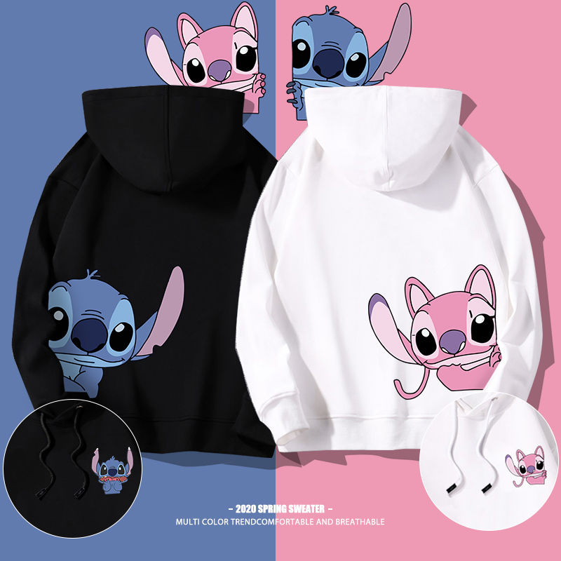 Stizzi Hooded Sweater loose Korean spring and autumn winter Plush thin lovers' jacket
