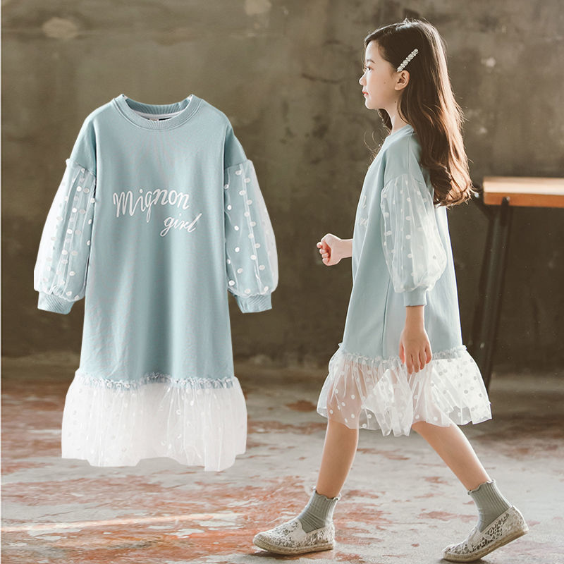 Girls' dress autumn dress 2020 new Korean spring and autumn children's dress children's long sleeve skirt girls' fashion clothes