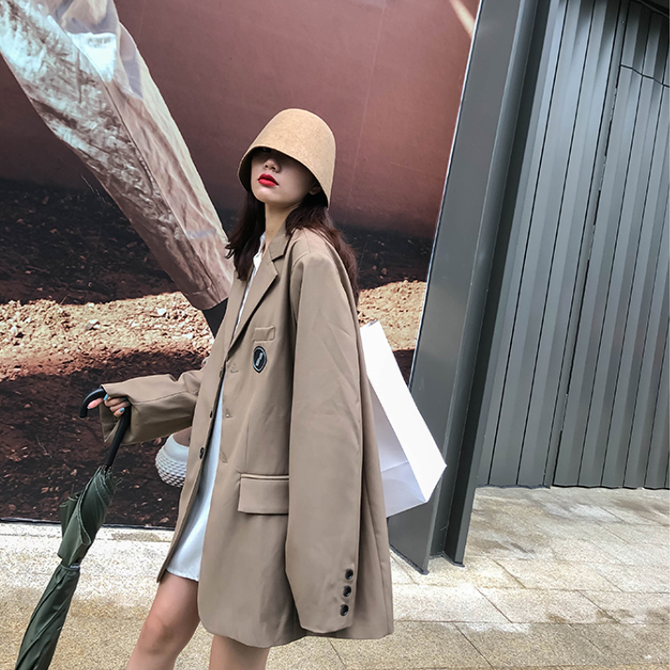 Blazer Jacket Women's new Korean spring and autumn casual loose net red British style suit top fashion