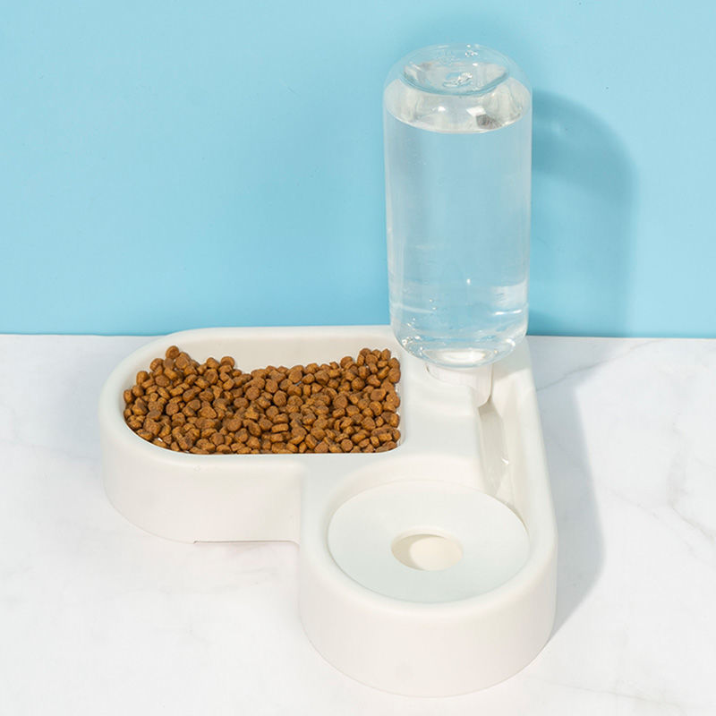 Cat bowl double bowl pet automatic water dispenser drinking bowl cat cat food basin rice basin anti overturning dog bowl dog basin supplies