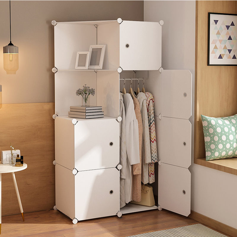 Simple cloth cabinet storage rack baby plastic box large children drawer solid wood bedroom furniture storage cabinet