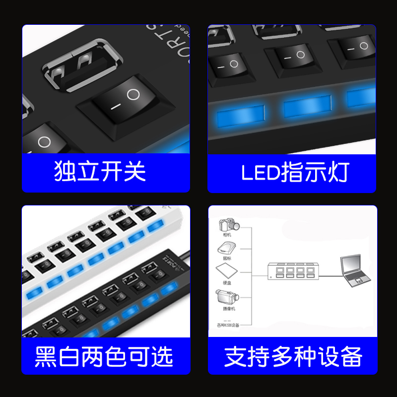 USB splitter laptop converter mobile phone tablet OTG adapter hub hub keyboard mouse