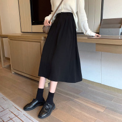 Real price ~ Autumn New Retro High Waisted slim drop feeling medium and long A-line skirt skirt