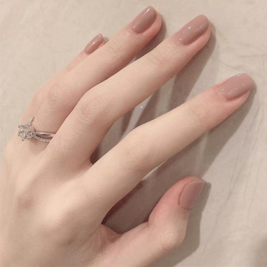 Genuine little red book with gentle milk coffee color powder naked pure vegetable nail polish shop