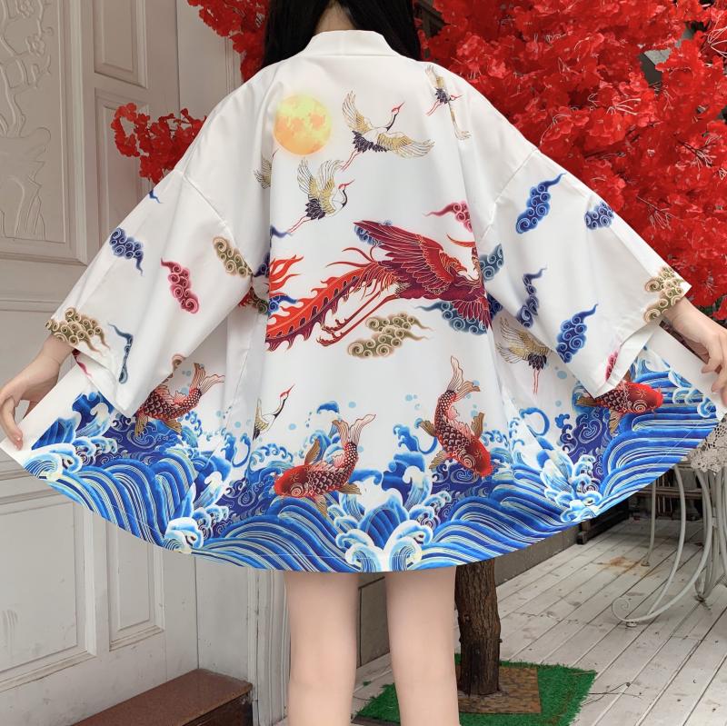 Real price real shot summer Chinese style improved Tang style literature style sun proof clothes kimono lovers cardigan coat