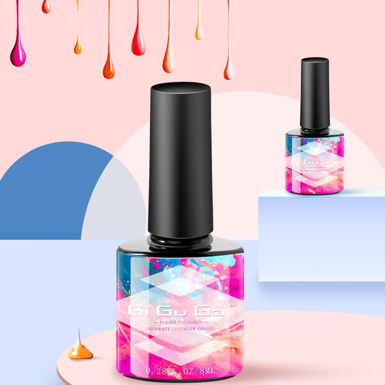 GIGUGA phototherapy nail polish 2021 new female popular fashion red net frosted seal manicure shop
