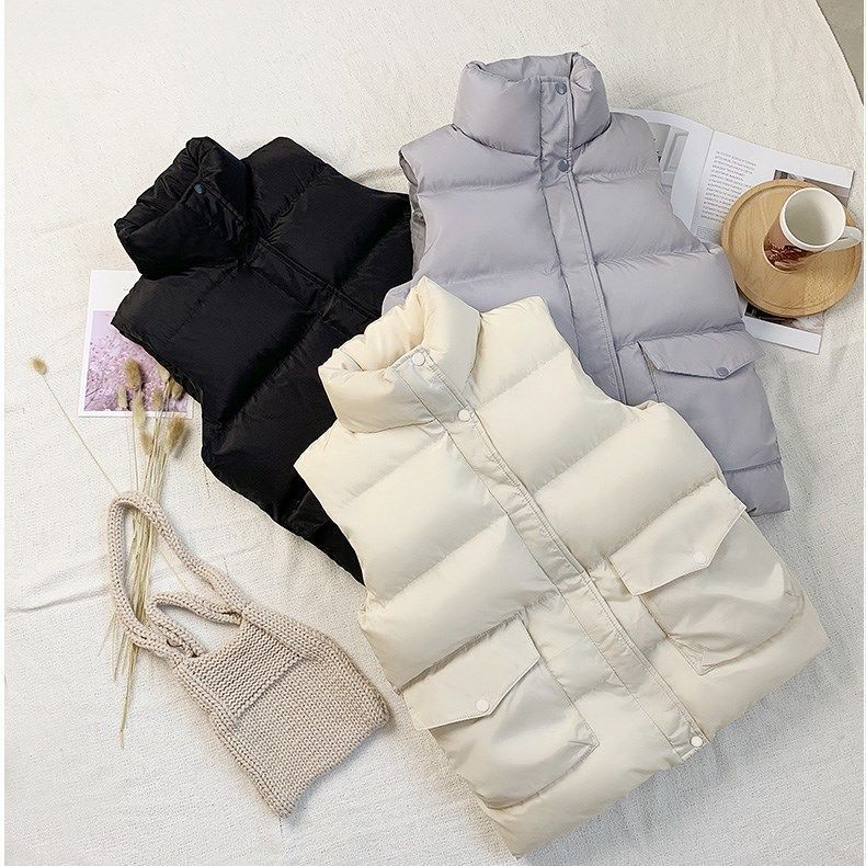 Fat mm large down Cotton Jacket Vest women's winter new short waistcoat coat bread Jacket Vest