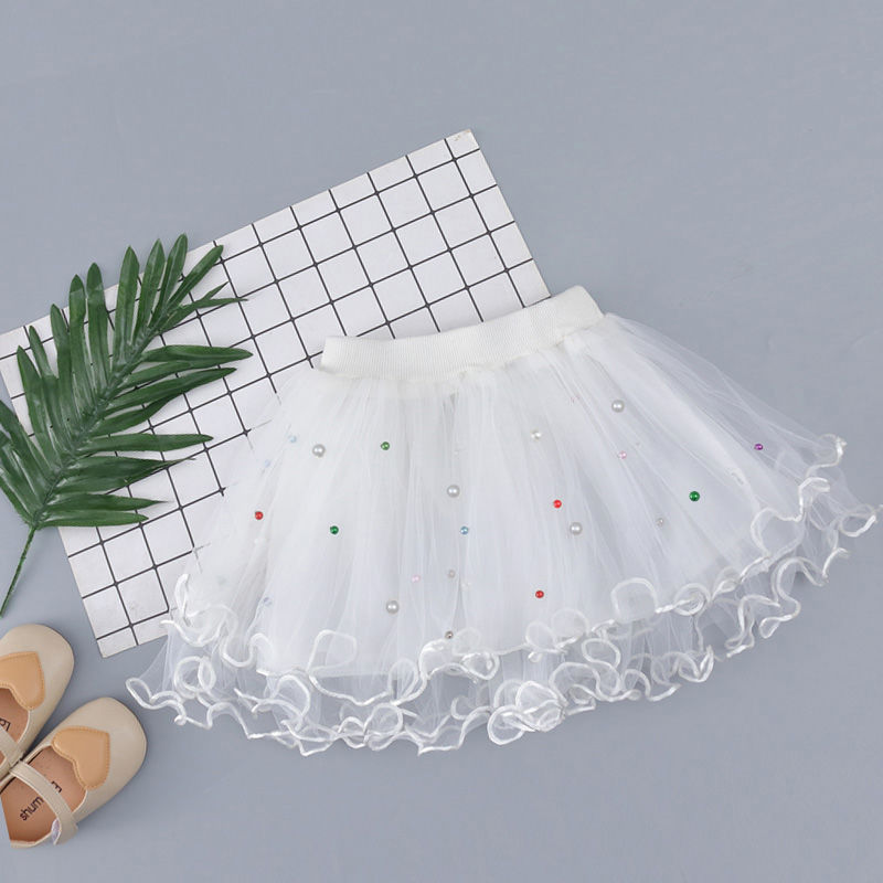 Children's new spring and autumn gauze skirt girls' performance skirt