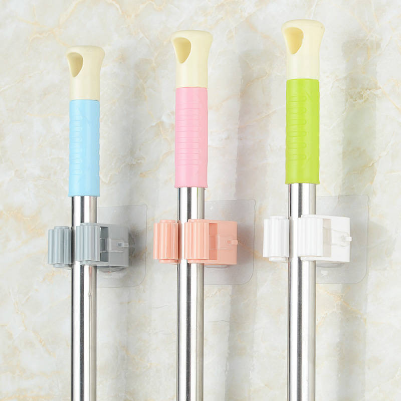 No hole in mop rack mop clip toilet suction cup bathroom broom stick hook hook bracket bracket mop clip hook hook hook