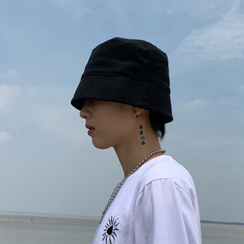 Fisherman's hat men's trendsetter cool hat men's Bucket Hat spring summer autumn solid color Korean versatile casual basin hat fashion