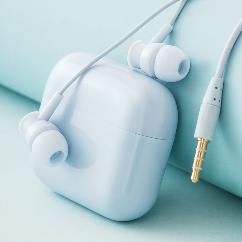 Wired earphone with high color for Apple Huawei vivo oppo earphone in ear earphone Korean version