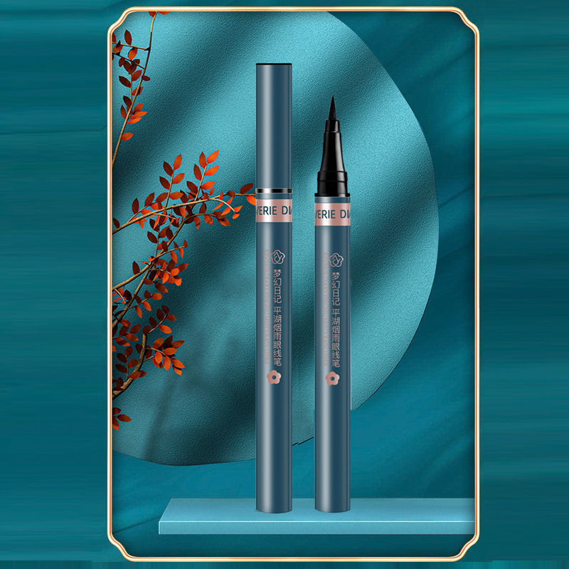 Eye liner is waterproof and sweat resistant.