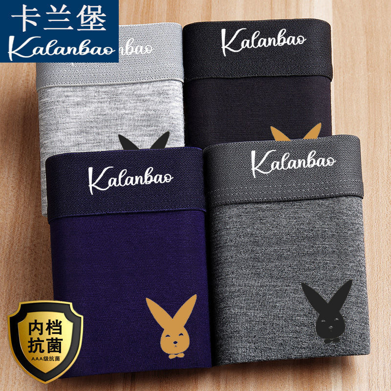 4 pairs of antibacterial men's boxers, 2 pairs of men's boxers, 2 pairs of sports luxury men's underwear