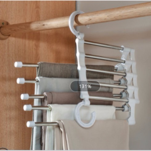 Tiktok, folding and folding multifunctional trousers pants, household magic pants rack, wardrobe, storage rack, trousers hanger