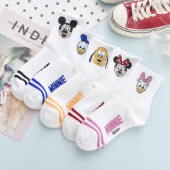 Mickey socks children's tube socks summer cartoon college wind Mickey Mouse ins tide stockings Korea cute student socks