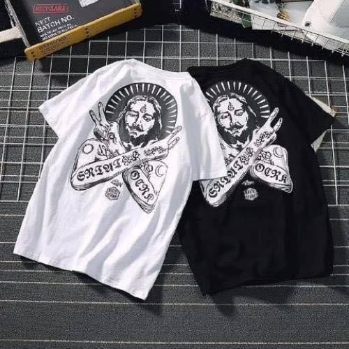 Kwai Tong red shirt, the same short sleeved T-shirt, male spirit boy, social Pharaoh printing half sleeves tide bottom shirt shirt.
