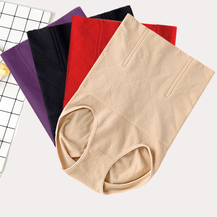 Women's abdominal underwear high waist postpartum stomach slimming waist cotton crotch healthy body shaping abdominal pants women's life red