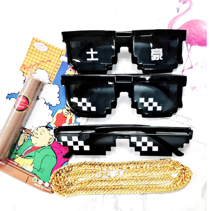 Mosaic glasses big man two times social pixel spoof annual meeting trembling birthday party funny tiktok