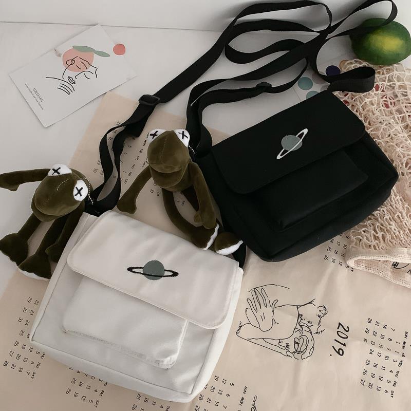 Japanese style star embroidery street shooting frock fashion brand hip hop retro Satchel