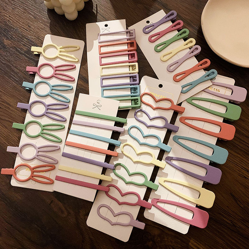 Candy color creative net red simple hairpin Korean version small fresh metal personalized headdress Forest Fairy hairpin