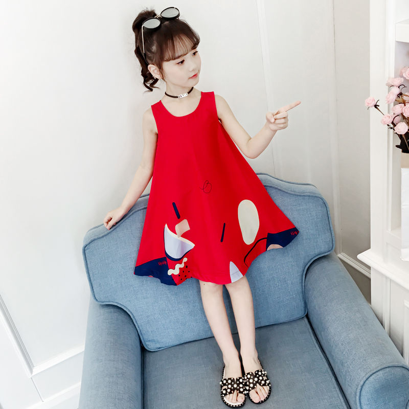 Girls' summer dress big girl summer fashion FAIRY DRESS little girl skirt dance performance dress