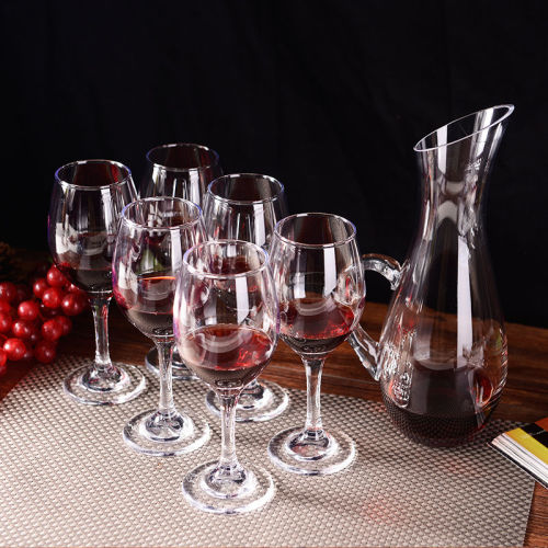 High grade red wine cup set household sober up device lead-free glass high foot cup large wine distributor grape cup wine set