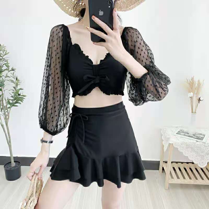 Swimsuit female sexy 2 new style hot spring conservative show thin cover belly student swimsuit