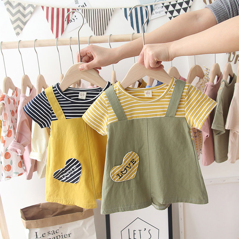 Girls' summer dress 2019 new children's dress summer princess skirt children's cotton girl's skirt short sleeve