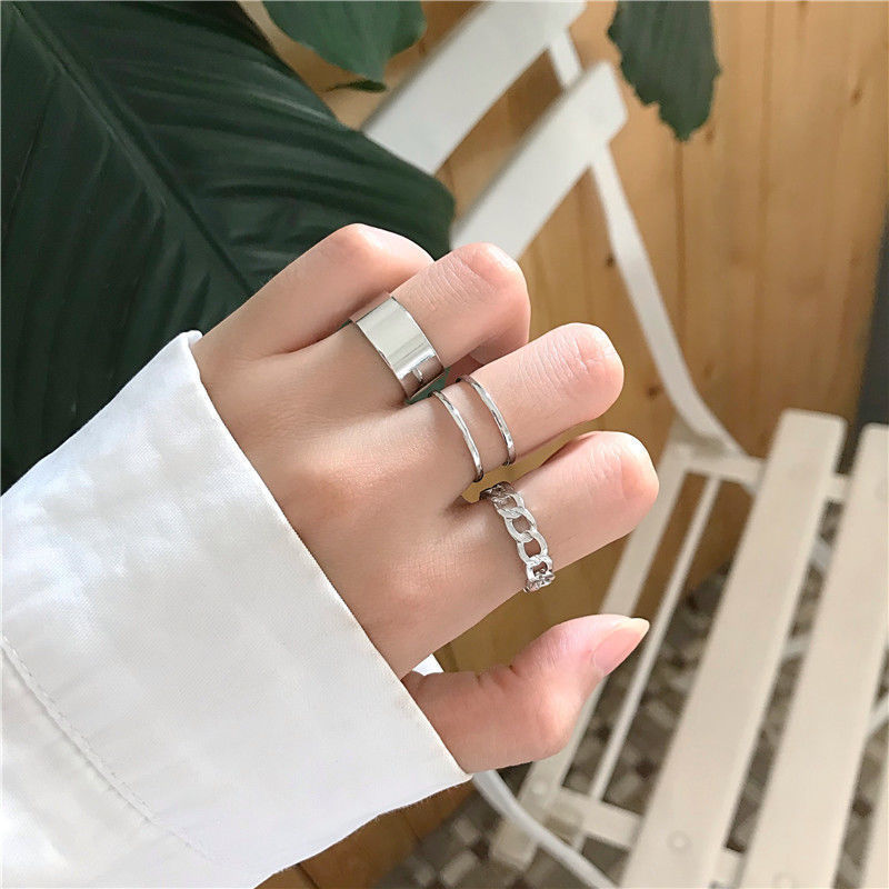 Ring female personality hip hop punk mouth adjustable index finger joint