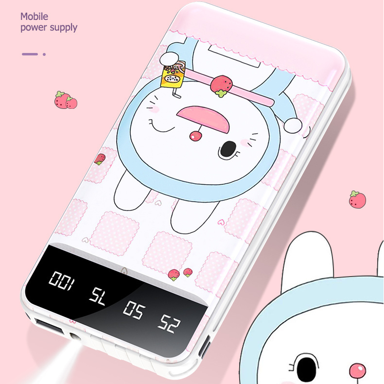 Wanghong cartoon comes with cable power bank 10000 Ma portable vivo Apple mobile phone universal power bank