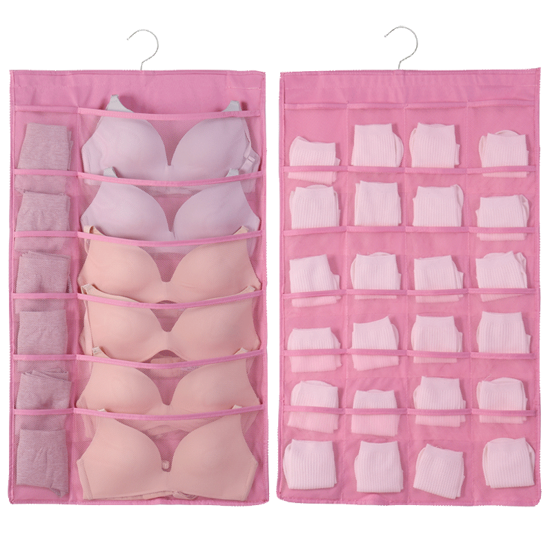 Wardrobe underwear underwear storage hanging bag bra socks double side hanging storage finishing artifact hanging storage hanging bag